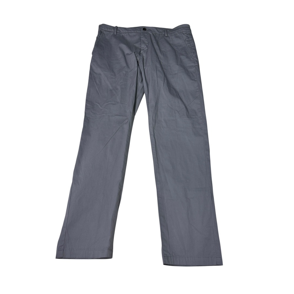 Birddogs Mens Gray Khaki Pants Built-in Liner Chino‎ 36x32